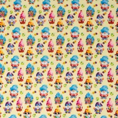 SINGER Rainbow Colorful Gnome Cotton Fabric