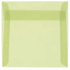 JAM Paper 6" x 6" Translucent Vellum Invitation Envelopes, 25ct. Leaf Green