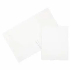 JAM Paper Glossy Two Pocket Folders, 12ct. White