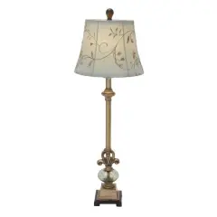 32" Tuscan Gold Metal and Polystone Glass Ball Buffet Lamp