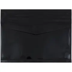 JAM Paper 9.75" x 13" Plastic Hook & Loop Closure Envelopes, 12ct. Black