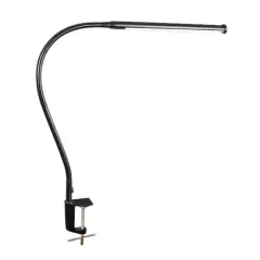 Studio Designs Black Metal LED Bar Clamp Lamp with Flexible Neck