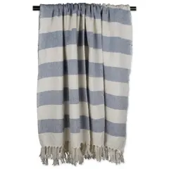 DII&reg; French Blue & Off White Cabana Stripe Throw