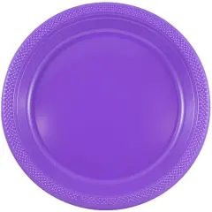 JAM Paper 7" Plastic Party Plates, 20ct. Purple
