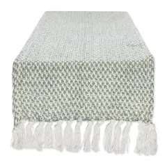 DII&reg; 108" Woven Fringed Table Runner Artichoke