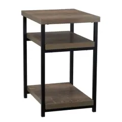 Household Essentials Jamestown Ashwood 2-Shelf End Table