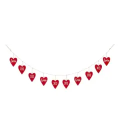 Glitzhome&reg; 6ft. Valentine's Day Heart Garland
