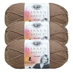 3 Pack Lion Brand&reg; Vanna's Choice&reg; Solid Yarn Taupe