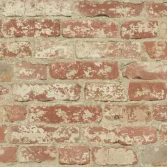 RoomMates Stuccoed Brick Peel & Stick Wallpaper Red