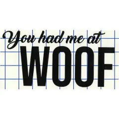 Leisure Arts&reg; Vinyl Matte Black You Had Me at Woof Decal