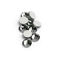 John Bead Crystal Lane SS30 Glass Round Flatback Rhinestones, 72ct. Black Diamond