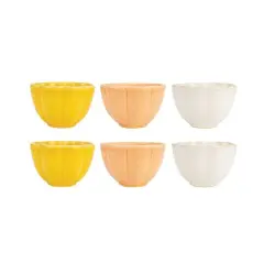 Hello Honey&reg; 4" Flower Shaped Stoneware Bowl, 6ct.