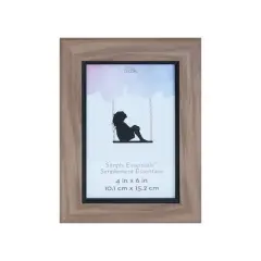 Simply Essentials&trade; 4" x 6" Brown with Black Edge Frame by Studio D&eacute;cor&reg;