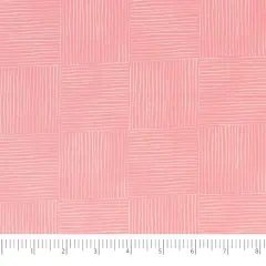 SINGER Floral Pastels Pink Stripe Cotton Fabric