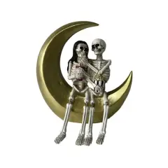 7.5" Skeleton Lovers on Gold Moon Tabletop D&eacute;cor by Ashland&reg;