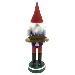 12" Go Away Gnome Nutcracker