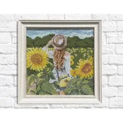 Crafting Spark Girl in Sunflower Field Diamond Painting Kit