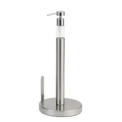 SunnyPoint Paper Towel Holder With Pump Head Satin Nickel
