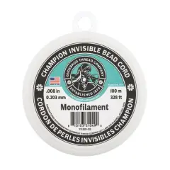Gudebrod 0.008" x 328ft. Monofilament Champion Invisible Bead Cord