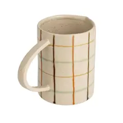 Hello Honey&reg; 32oz. Multicolor Stoneware Pitcher with Checkered Pattern