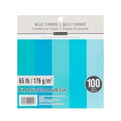Blue Ombre 6" x 6.5" Cardstock Paper by Recollections&trade;, 100 Sheets