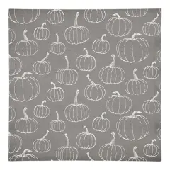 Gray Pumpkin Pattern Cotton Twill Napkin