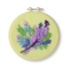 6" Lavender Needle Felting Kit with Hoop by Loops & Threads&reg;