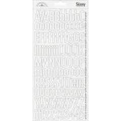 Doodlebug Design Inc.&trade; Skinny Cardstock Alpha Stickers Lily White