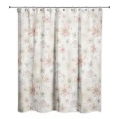 Watercolor Florals Shower Curtain Pink