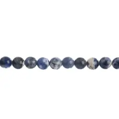 John Bead Earth's Jewels Natural Stone Round Beads, 8mm Sodalite