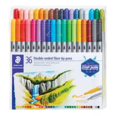 Staedtler&reg; Duo-Color Fiber-Tip 36 Color Marker Set