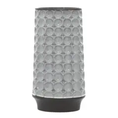 Silver Stoneware Vintage Vase