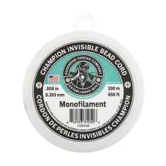 Gudebrod 0.008" x 656ft. Monofilament Champion Invisible Bead Cord
