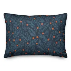 Simple Christmas Foliage Throw Pillow