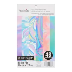 4.5" x 7" Holographic Foil Cardstock Paper Pad by Recollections&trade;, 48 Sheets