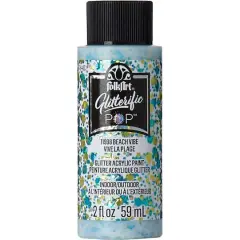 FolkArt&reg; Glitterific Pop&trade; Acrylic Paint, 2oz. Beach Vibes
