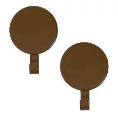 Haute Decor 3.75" Attract Magnetic Textured Wreath Hanger, 2ct. Brown