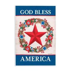 Stupell Industries God Bless America Wreath Wall Plaque Art