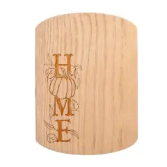 Home Pumpkin 11" x 8" Redwood Oval Cutting Board