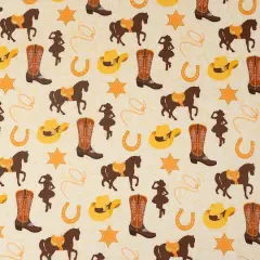 SINGER Western Cowgirl Cotton Fabric