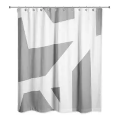 Geo Blocks Shower Curtain Gray