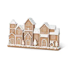 Glitzhome&reg; 12" Christmas Resin Gingerbread Townhouse Table Decor
