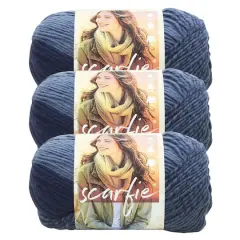 3 Pack Lion Brand&reg; Scarfie&reg; Yarn Denim/Navy