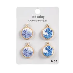Vintage Floral Print Charm Set by Bead Landing&trade;