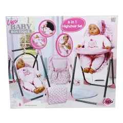 Lissi Baby Doll 6-in-1 Convertible Highchair Play Set