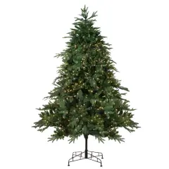 7.5ft. Pre-Lit Real Touch&trade; Aurora Spruce Artificial Christmas Tree, Clear Lights