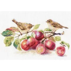 Alisa Warblers & Plums Cross Stitch Kit