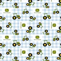 John Deere&reg; Nursery Plaid Cotton Fabric