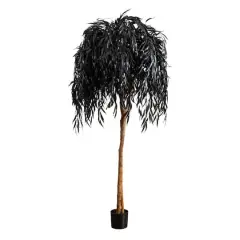 6ft. Artificial Halloween Black Willow Tree