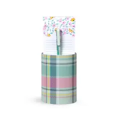 Vera Bradley&reg; Pastel Plaid Pen Cup & Notepad Set
